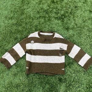 BP Distressed Striped Sweater